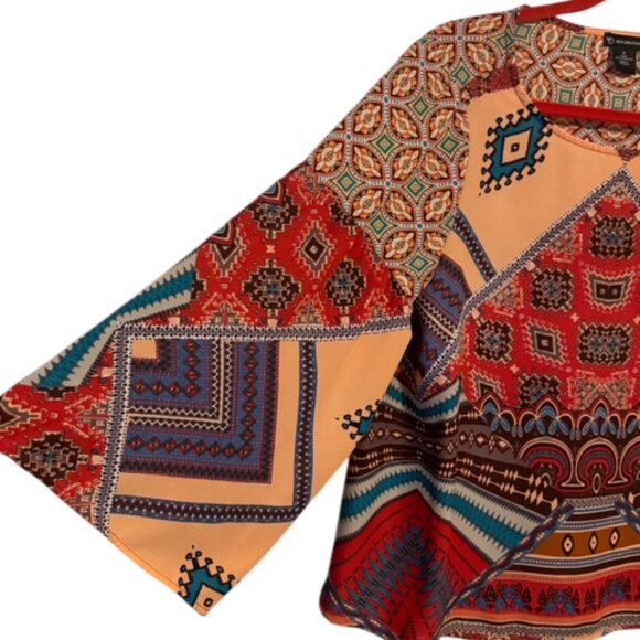 ❤️GORGEOUS PRINT BLOUSE w/WIDER SLEEVES SMALL - Picture 3 of 6